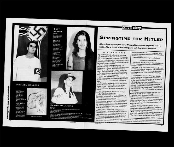 Ice Magazine pages about Palm Beach County Nazis