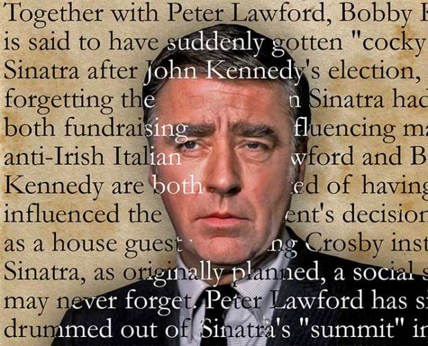 Peter Lawford looking pensive.