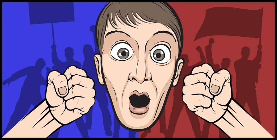 Getting punched in the face