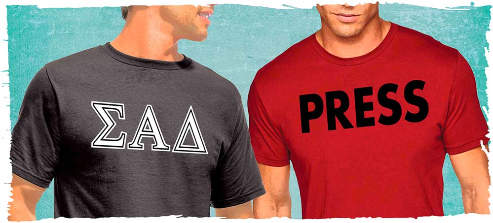 Frat shirt and press shirt
